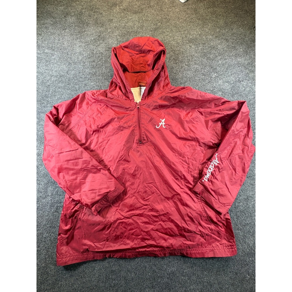 Red Oak Alabama Crimson Tide Ladies Large Half Zip Hooded Windbreaker Red